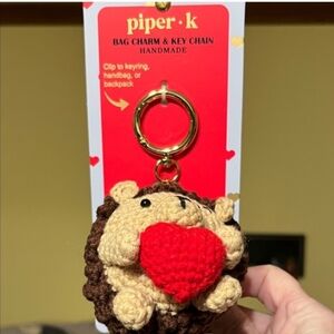Piper Crochet Hedgehog Key Chain & Bag Charm
